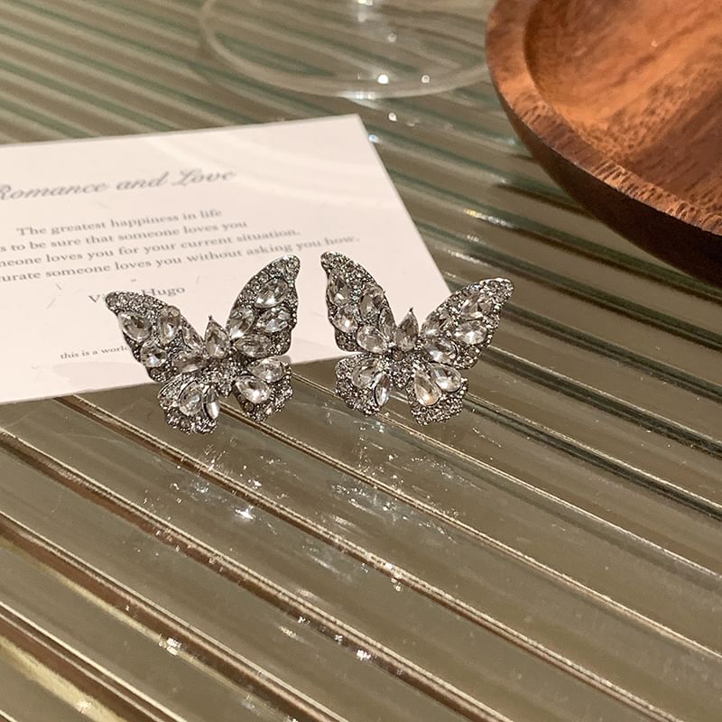 Rhinestone Cuff Butterfly Ear