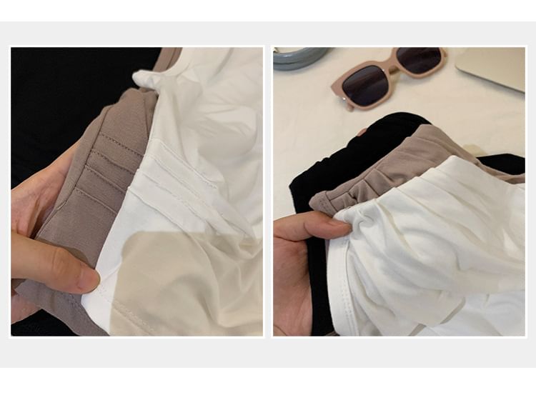 Mock Top Plain Sleeveless Neck