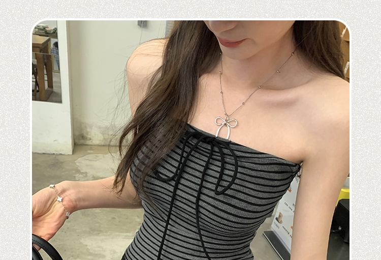 Tube Crop Striped Top