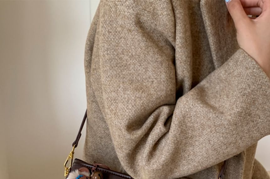 Faux Bag Leather Crossbody Piped