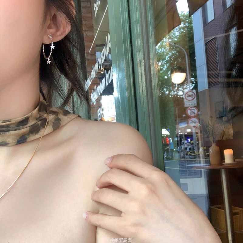 Star Earring Hoop Alloy