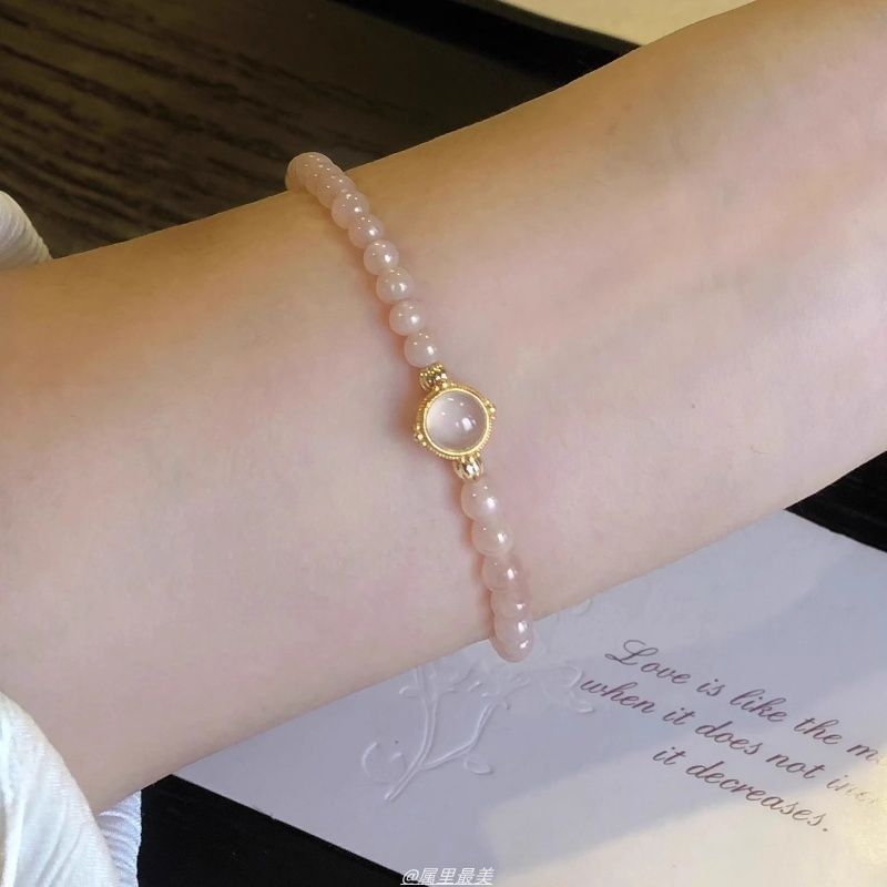 Gemstone Faux Bracelet Bead Moonstone