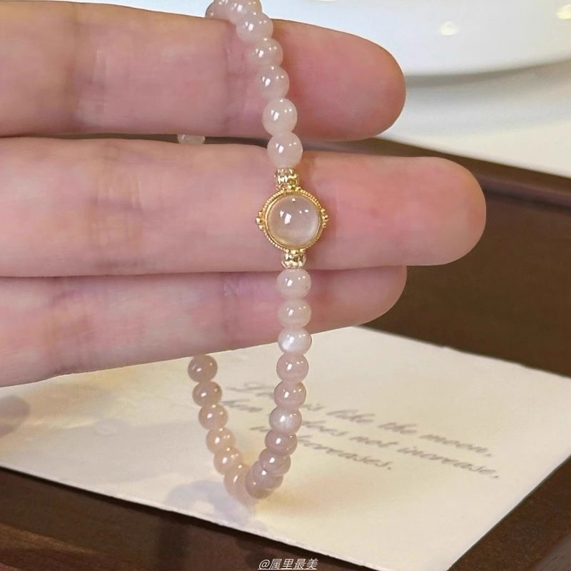 Gemstone Faux Bracelet Bead Moonstone
