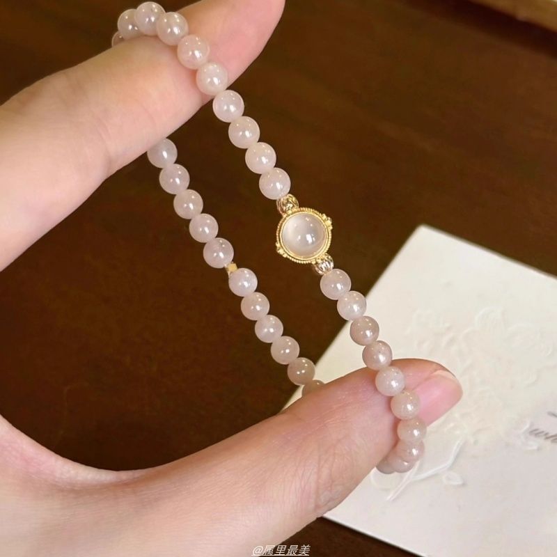 Gemstone Faux Bracelet Bead Moonstone