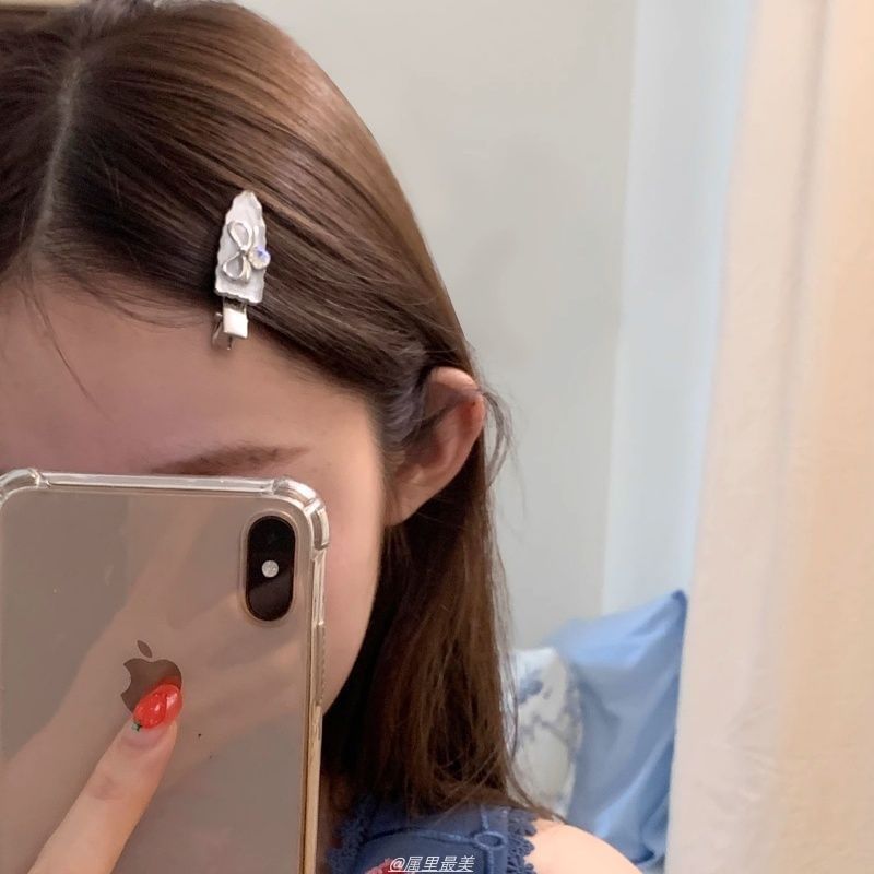 2: Bow Clip Alloy Cherry Set Rhinestone Hair of /