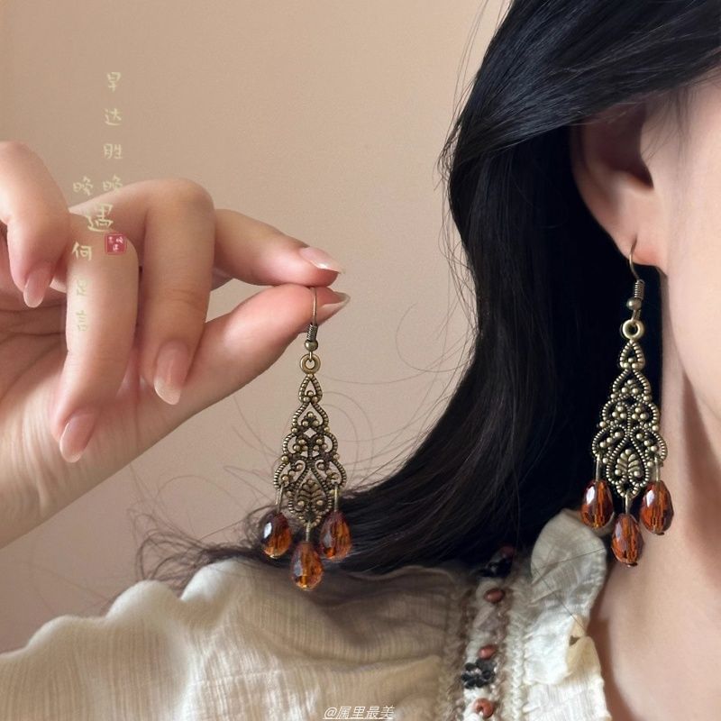 Chandelier Faux Gemstone Alloy Earring