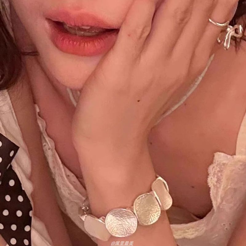 Textured Disc Bracelet Alloy