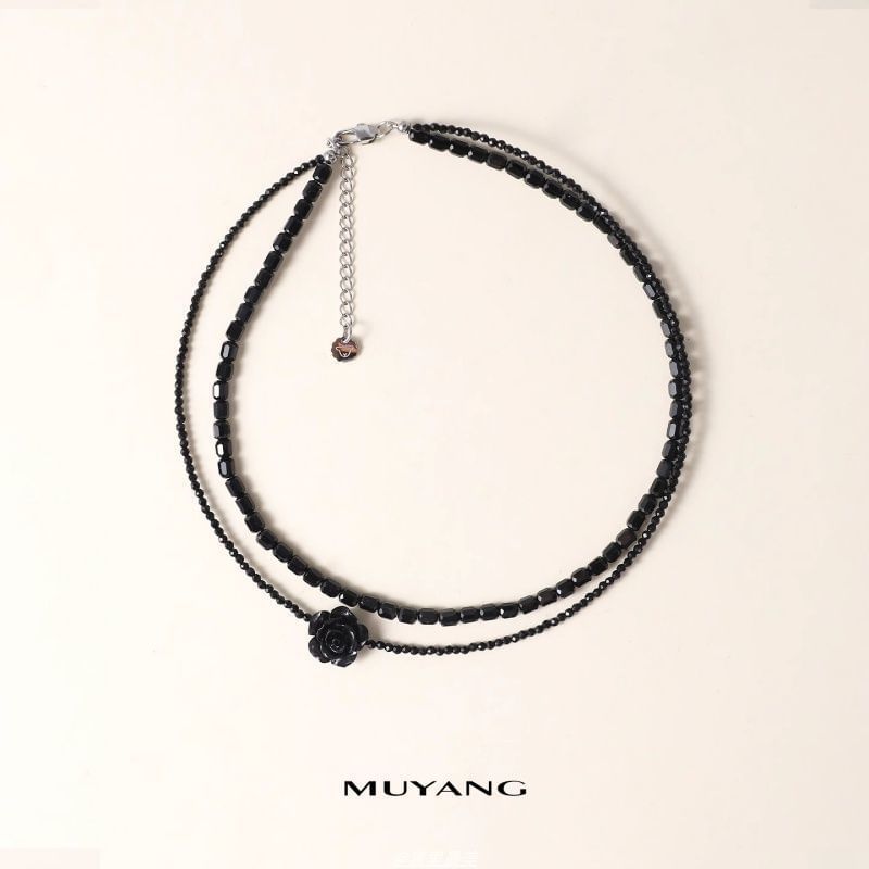 Layered Gemstone Choker Faux Bead