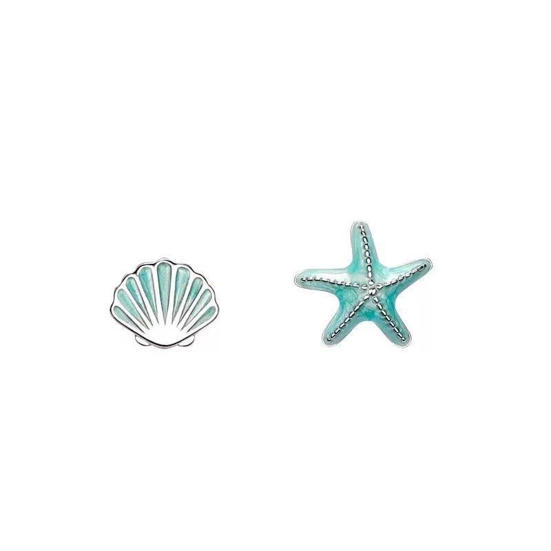 Stud Alloy Asymmetrical Starfish Earring