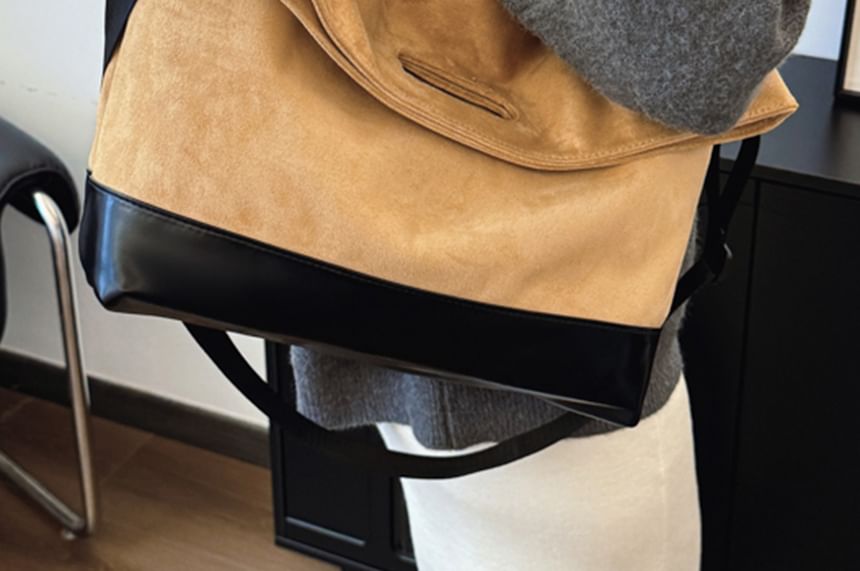 Suede Tone Bag Two Tote Faux