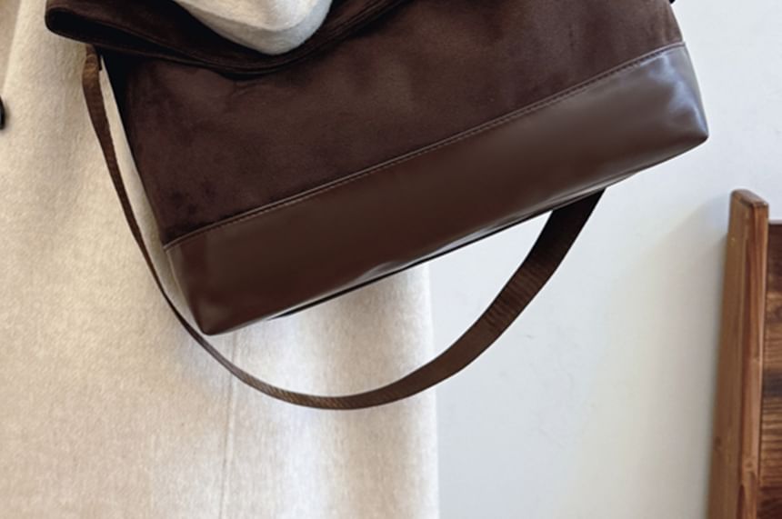 Suede Tone Bag Two Tote Faux