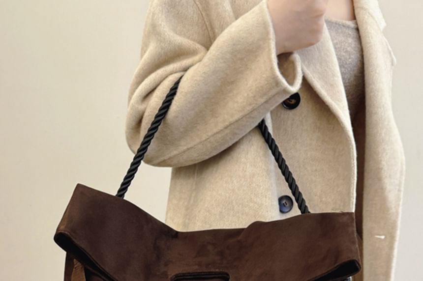 Suede Tone Bag Two Tote Faux