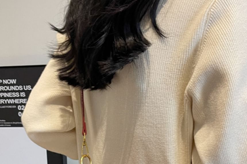 Flap Bag Crossbody Buckled Leather Faux