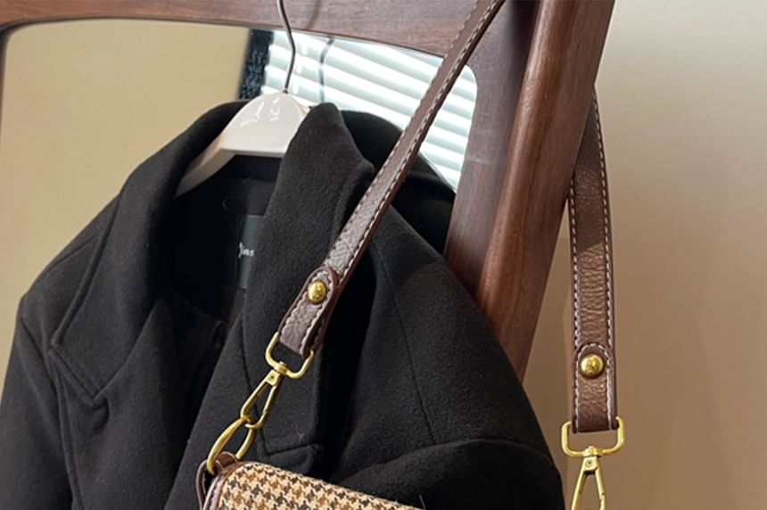 Flap Bag Crossbody Buckled Leather Faux