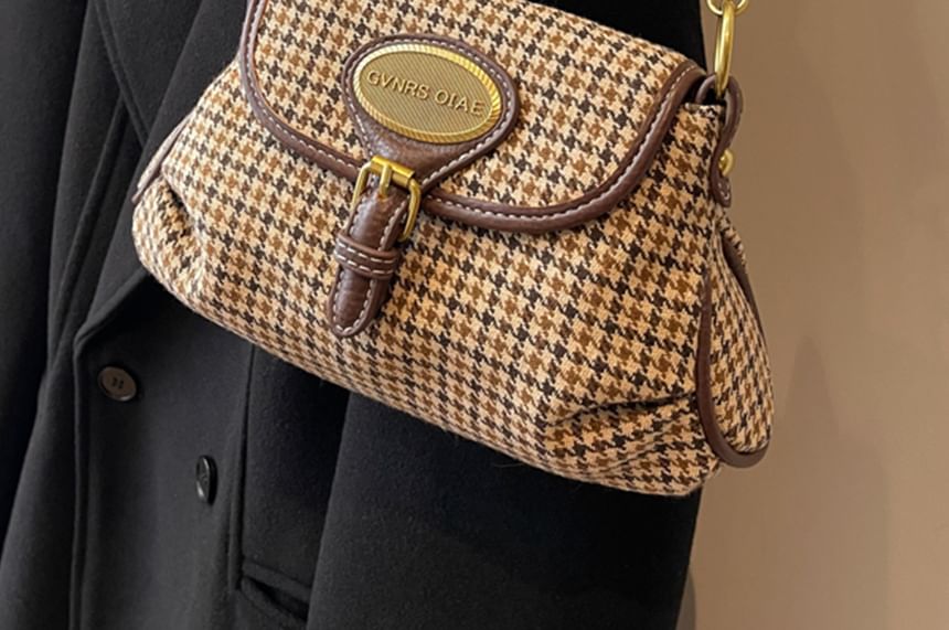 Flap Bag Crossbody Buckled Leather Faux