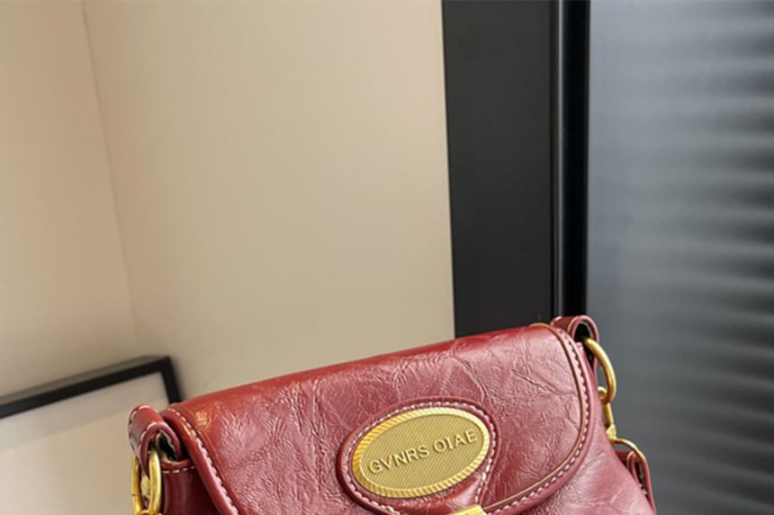 Flap Bag Crossbody Buckled Leather Faux