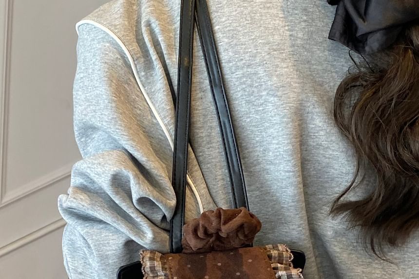 Panel Dotted Small Backpack Floral Ruffle