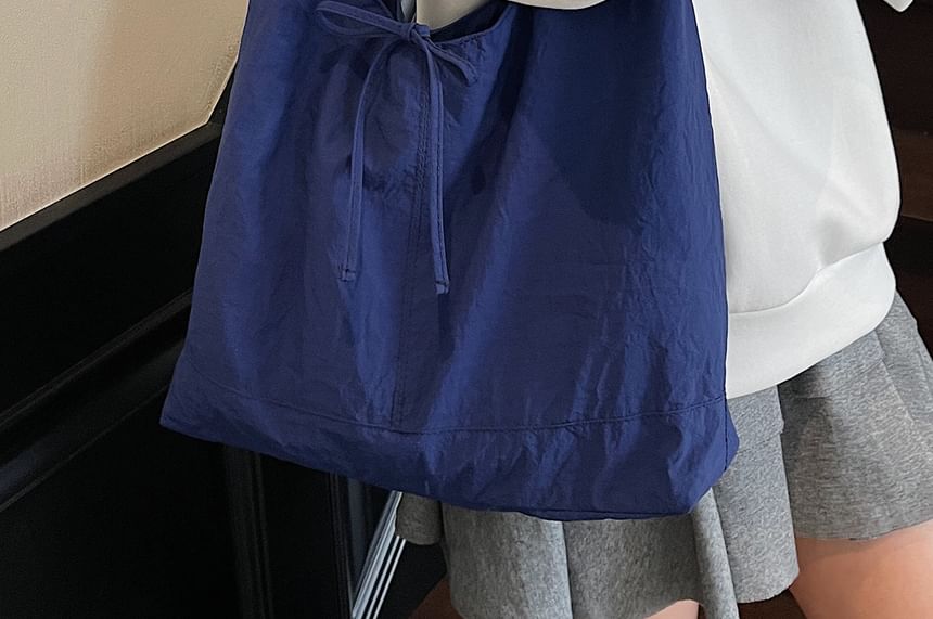 Tie-Up Plain Shopper Bag