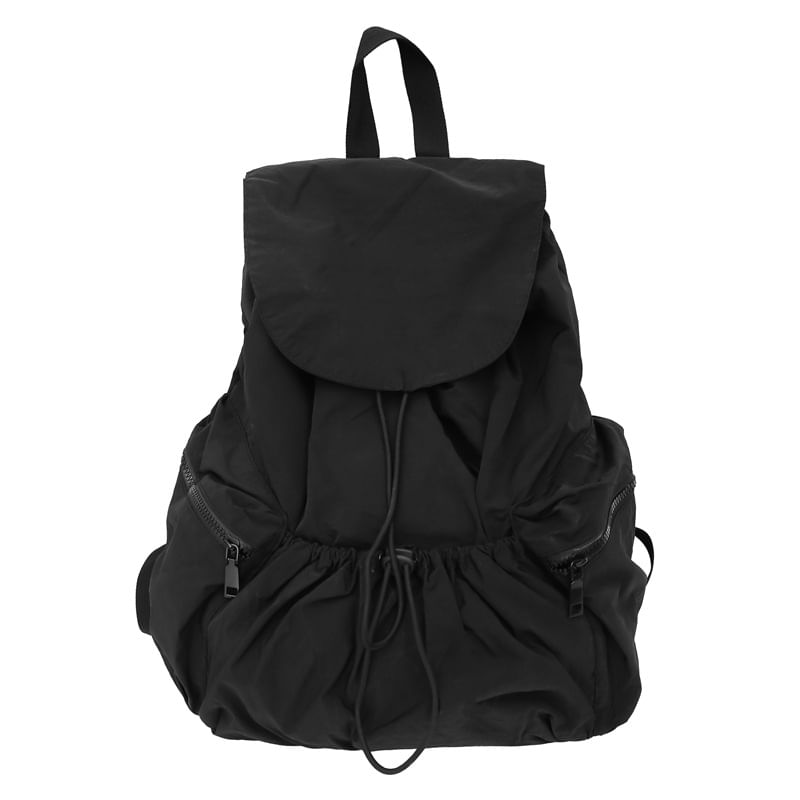 Backpack Drawstring Plain Unisex Nylon