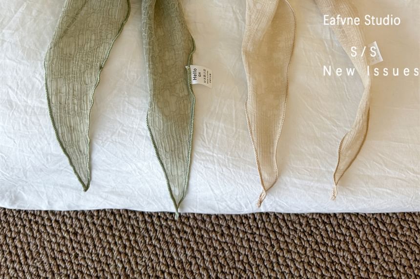 Floral Jacquard Sheer Scarf