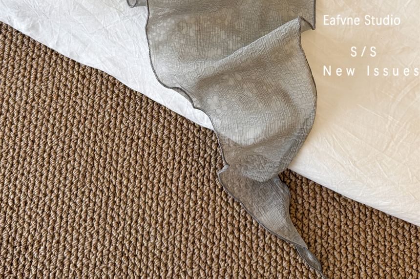 Floral Jacquard Sheer Scarf