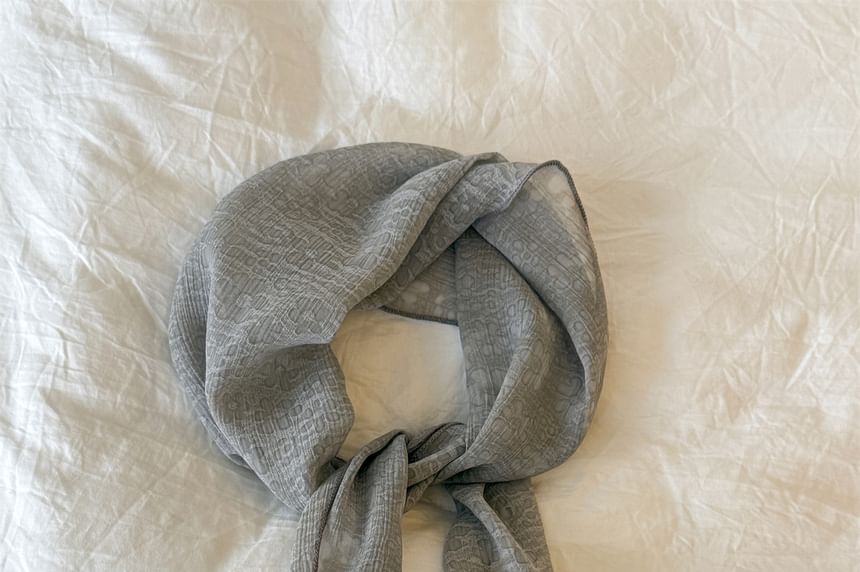 Floral Jacquard Sheer Scarf