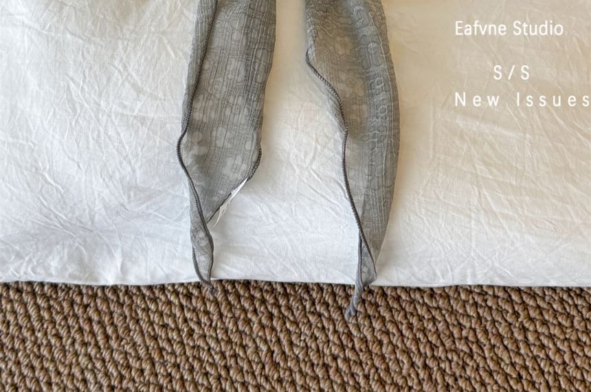 Floral Jacquard Sheer Scarf