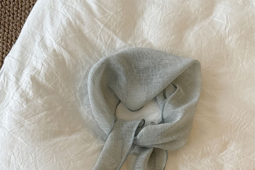 Floral Jacquard Sheer Scarf