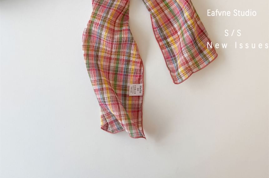 / Scarf Headkerchief Plaid