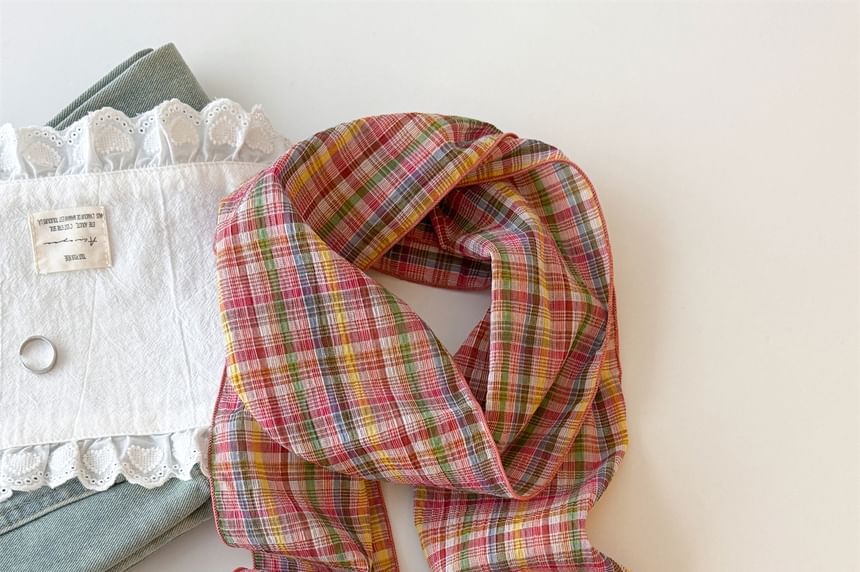 / Scarf Headkerchief Plaid