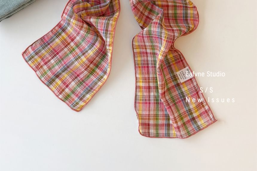 / Scarf Headkerchief Plaid