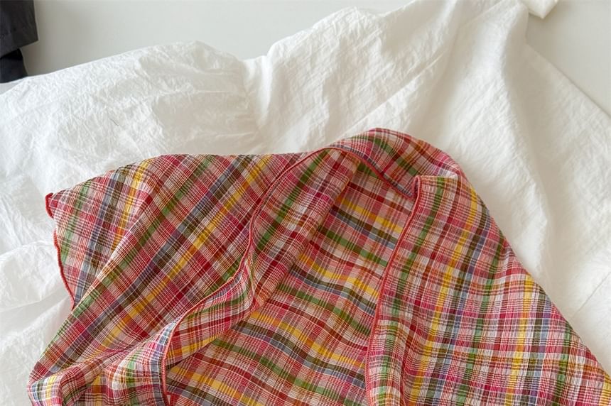 / Scarf Headkerchief Plaid