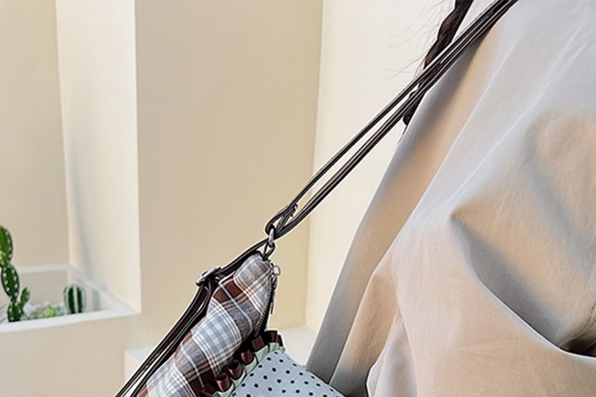 Crossbody Bow Bag Patterned Accent