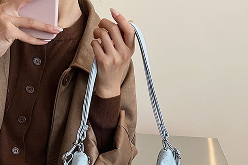 Crossbody Bow Bag Patterned Accent