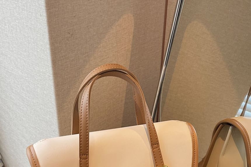 Flap Backpack Leather Faux