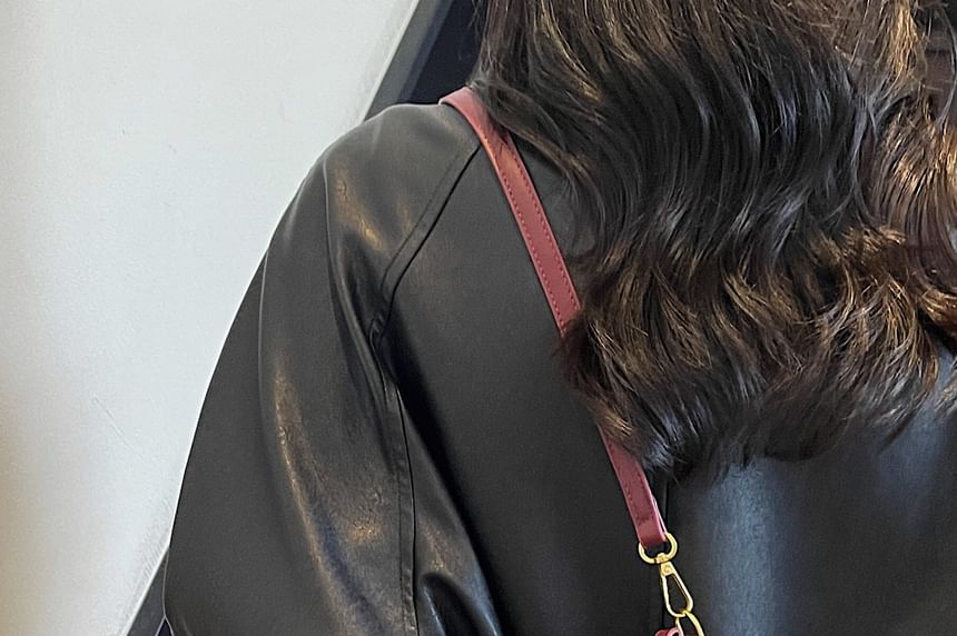 Suede Crossbody Plain Pouch With Bag Faux Fringe