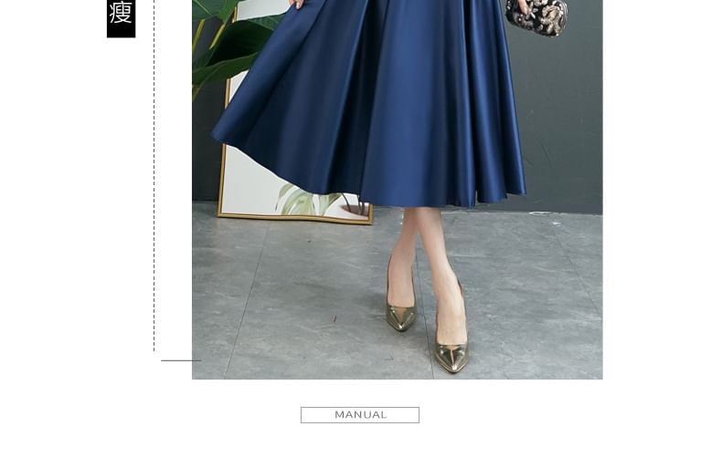 Lace Round Long-Sleeve Gown Neck Panel Evening