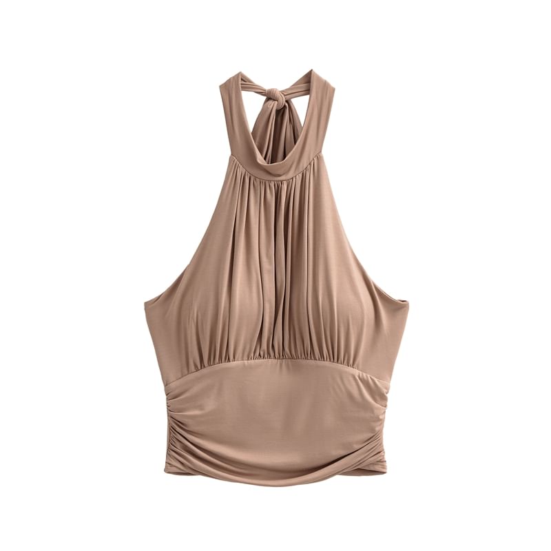 Padded Halter Slim-Fit Crop Top