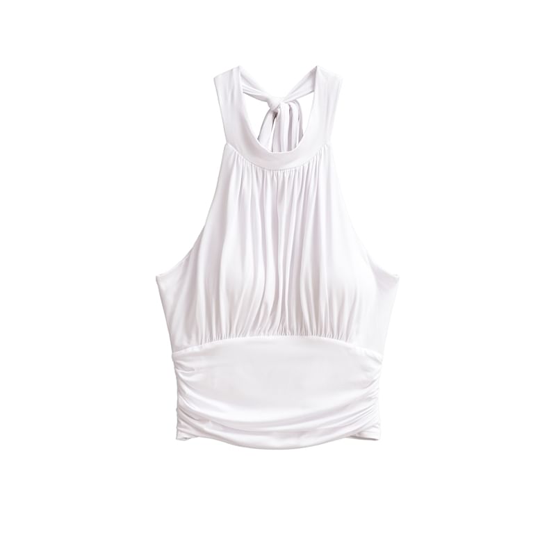 Padded Halter Slim-Fit Crop Top
