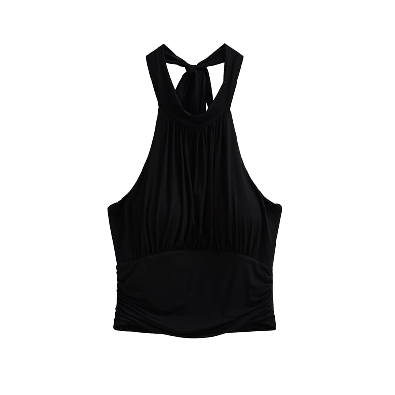 Padded Halter Slim-Fit Crop Top