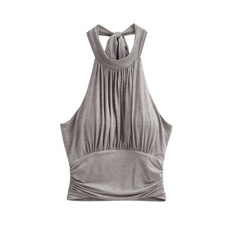 Padded Halter Slim-Fit Crop Top