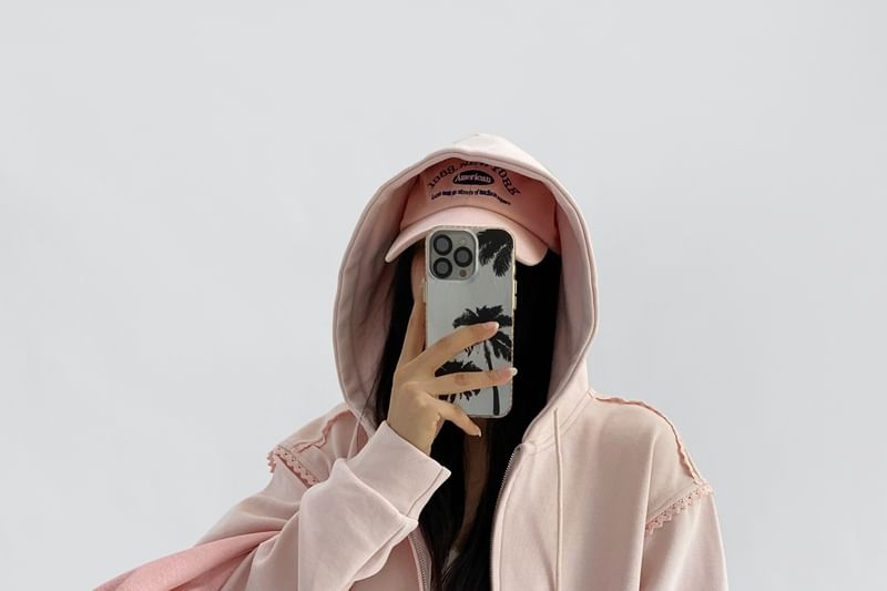 Zip-Up Drawstring Hoodie