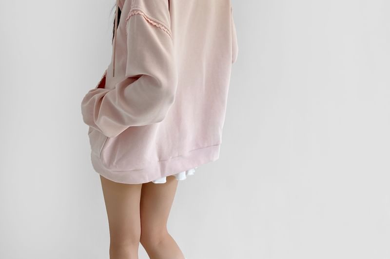 Zip-Up Drawstring Hoodie