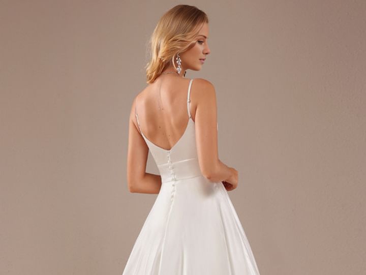 Strap Plain Gown Spaghetti V-Neck Evening