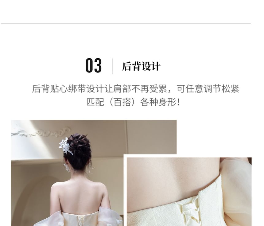 Overlay Sheer Evening Strapless Gown A-Line