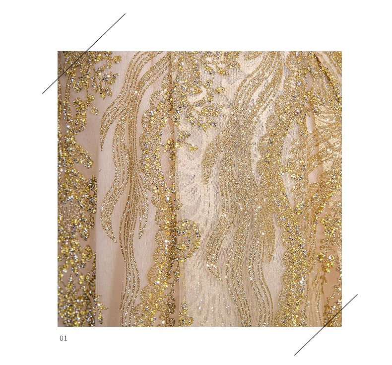 Evening Beaded A-Line Tube Gown Mesh