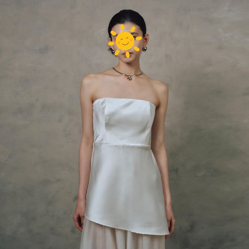 Tone Gown Evening Panel A-Line Two Strapless