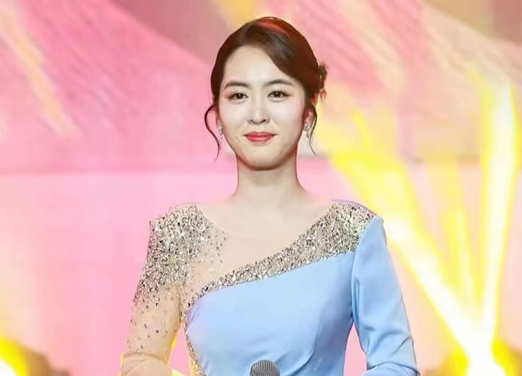 Long-Sleeve Rhinestone Sheer Panel A-Line Evening Gown