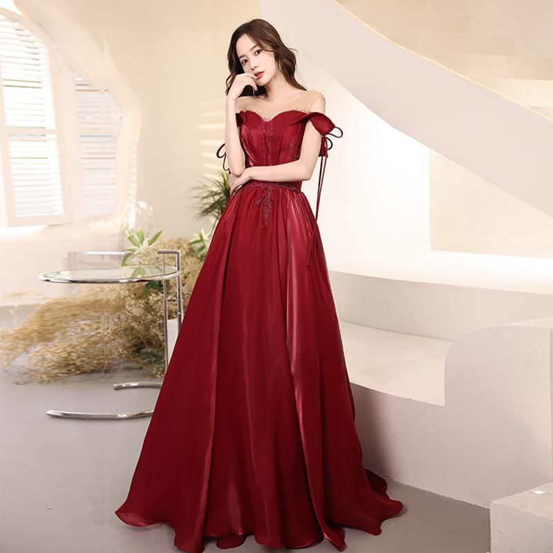 Neck Evening Beaded Round Tie-Up Mesh Panel A-Line Sleeveless Cutout Gown