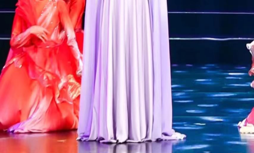 Cape-Sleeve Sequin Panel A-Line Evening Gown